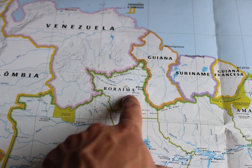 venezuela s location on map